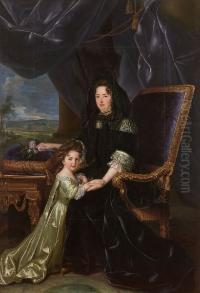 Francoise d'Aubigne, Marquise de Maintenon (1635-1719), and her niece Francoise d'Aubigne, future Duchess of Noailles. - view 1