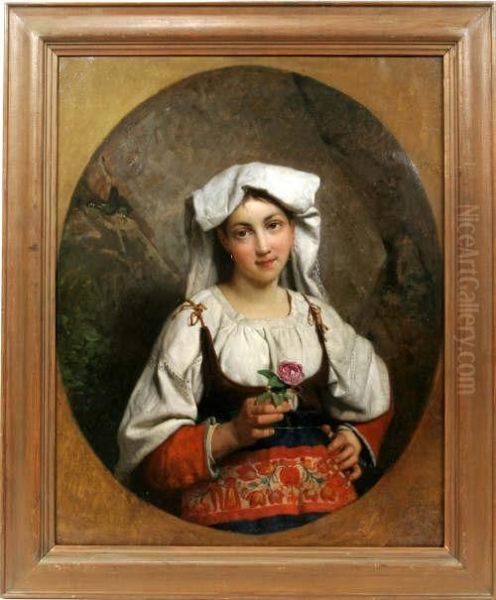 Girl With Rose - view 1