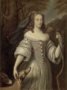 Portrait of Louise-Francoise de La Baume Le Blanc, duchesse de La Valliere as Diana
