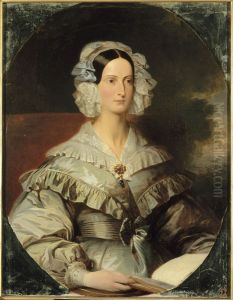 Marie-Christine-Caroline d'Orleans, Duchess of Wurtemberg by Franz Xavier Winterhalter