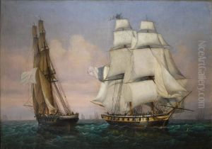 Retour del'ile d'Elbe, 28 fevrier 1815; rencontre du brickl'Inconstantavec le brickle Zephir. Retour del'ile d'Elbe, 28 fevrier 1815; rencontre du brickl'Inconstantavec le brickle Zephir.