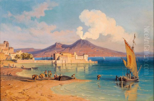 View from the Riviera di Chiaia to the Castel dell'Ovo, Naples - view 1