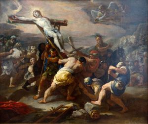 Raising of the Cross by Luca Giordano