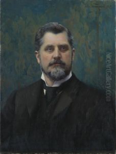 Portrait of Christian Julius Schou by Asta Norregaard