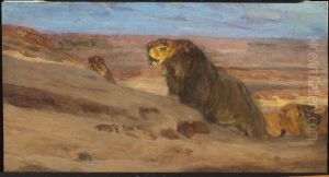 Lions in the Desert by Henry Ossawa Tanner