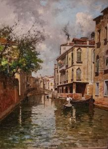 Venetian Canal by Antonino Leto