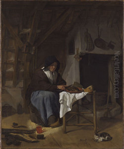 Old Woman at Her Meal in an Interior Old Woman at Her Meal in an Interior