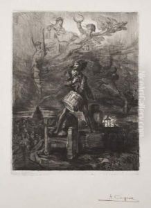 Le Tambour, Allegorie by Nicolas Francois Chifflart