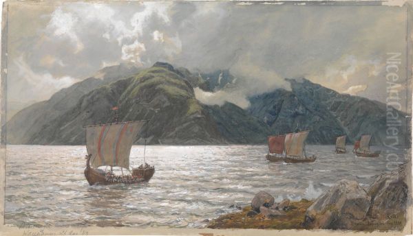 Viking Ship in the Sognefjord - view 1