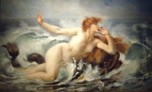 Nayad and Dolphin in the Wave by Adolphe Lalyre