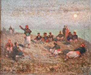 Campement De Zouaves by Alphonse Chigot