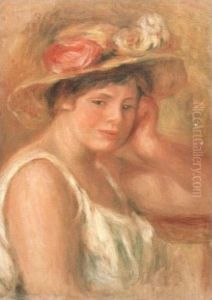 Jeune fille au chapeau by Pierre Auguste Renoir