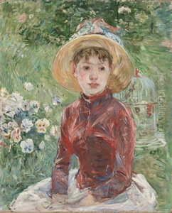 Young Girl with Cage Young Girl with Cage