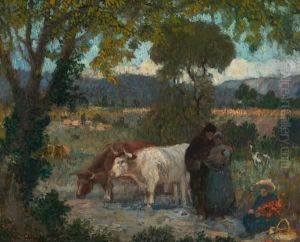 Fransk Sommerlandskap by Eugene Chigot
