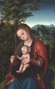 Madonna und Kind in einer Landschaft Madonna und Kind in einer Landschaft
