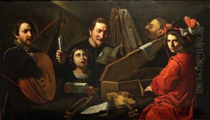 Concert with Five Musicians by Pietro Paolini