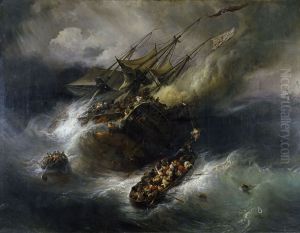 Loss of East Indiaman Kent by Theodore Gudin