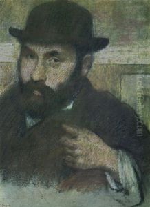 Bust man with soft hat