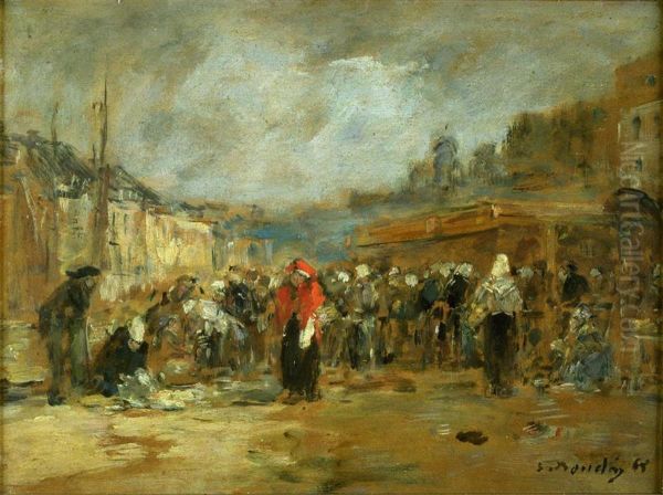Fish Market, Honfleur - view 1