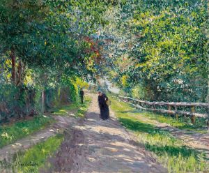 Allee der Villa des Fleurs in Trouville by Gustave Caillebotte