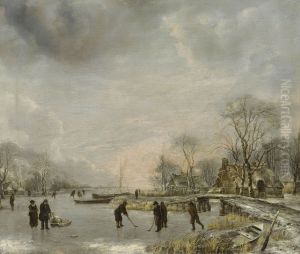 A View on a Canal in Winter A View on a Canal in Winter