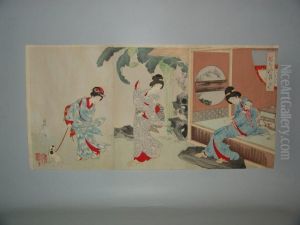 Triptyque by Yoshu Toyoharu Chikanobu /