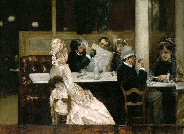 Cafe Scene in Paris - view 1