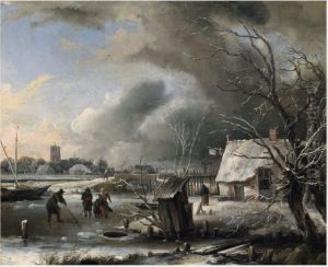 A River Scene in Winter A River Scene in Winter