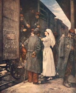 Le train des blesses by Henri Gervex