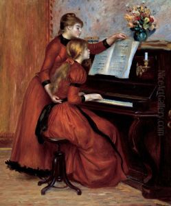 piano lesson by Pierre Auguste Renoir