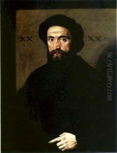 Portrait of a bearded man. by Georg Pencz