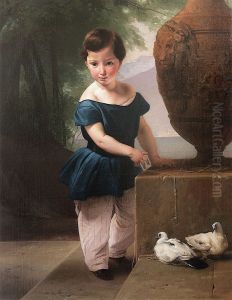 Portrat des DonGiulio Vigonials Kind. Portrat des DonGiulio Vigonials Kind.