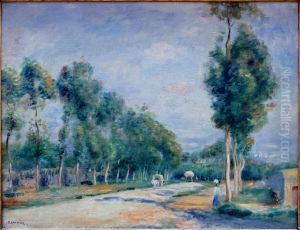 La route de Versailles a Louveciennes by Pierre Auguste Renoir