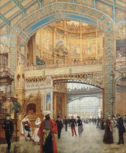 Le dome central de la galerie des machines a l'exposition universelle de 1889