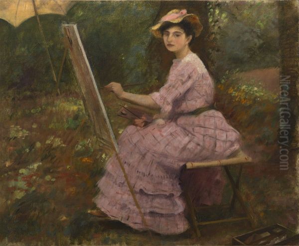 Portrait de Julie Manet peignant - view 1