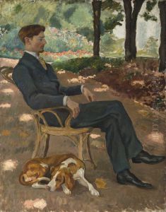 L'homme au chien by Ernest Rouart