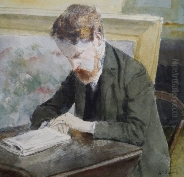 Louis Rouart lisant - view 1