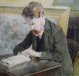 Louis Rouart lisant by Henri Rouart