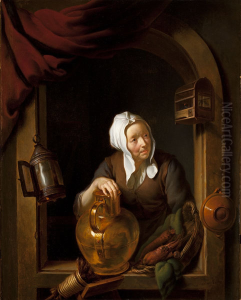 Woman behind an arch - view 1