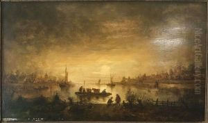 A Cattle Ferry by Aert van der Neer