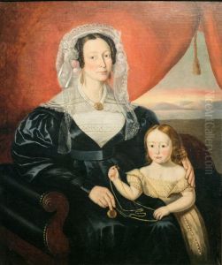 Madame Charles-Hilaire Tetu, nee Elizabeth O'Brien, and Her Son Eugene by Theophile Hamel