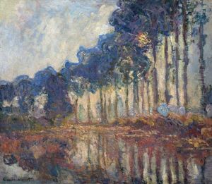 Les peupliers, automne by Claude Oscar Monet