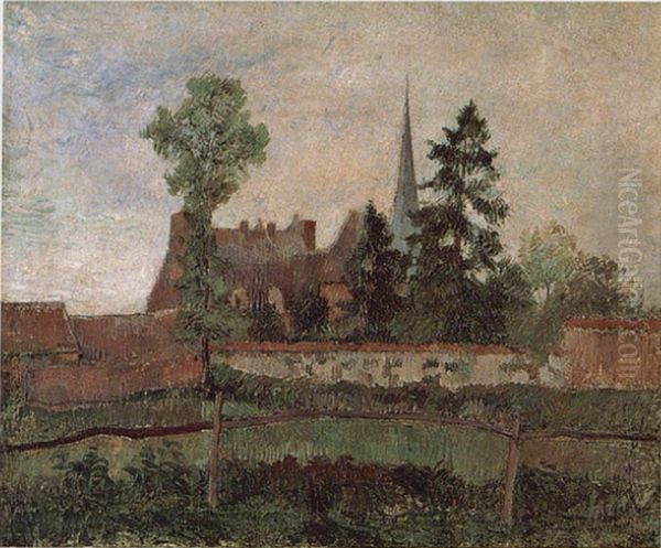 The Church and the Farm at Eragny - view 1