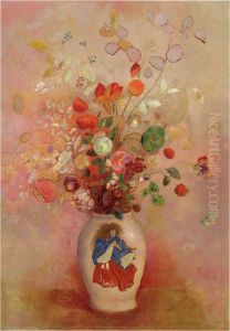 ri ben fengno hua ping by Odilon Redon