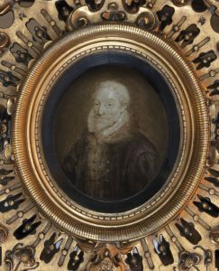Miniatuurportret van Christoffel Plantin by Jan Maurits Quinkhard