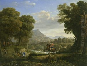 Landscape with Saint George and the Dragon by Claude Lorrain (Claude Gellee)