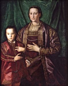 Eleonora di Toledo with her son Francesco by Bronzinoand workshop
