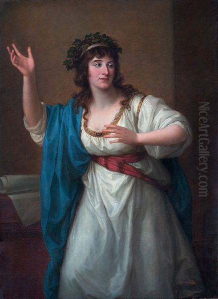 Portrait of the Impromptu Virtuoso Teresa Bandettini-Landucci of Lucca - view 1