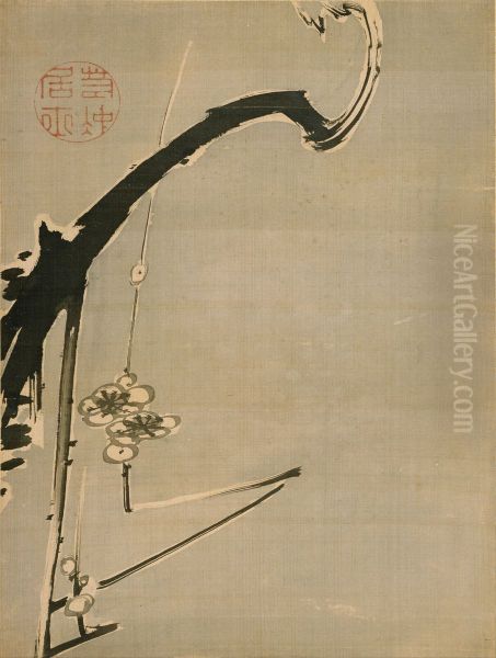 Plum Blossoms from Seiran'en Painting Album - view 1