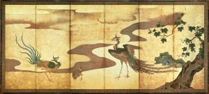 Phoenixes by Paulownia Trees by unknown